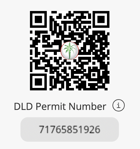 California Residence DLD Permit Number