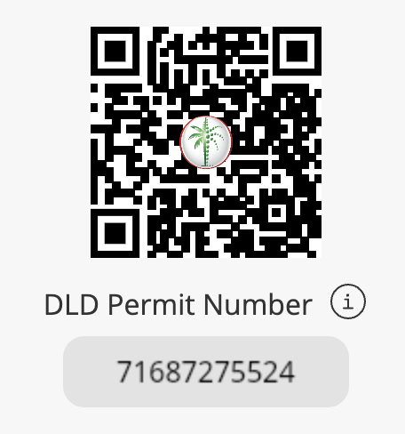 DLD Permit Number - Treppen Tower 479