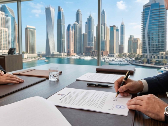 Signing SPA in Dubai